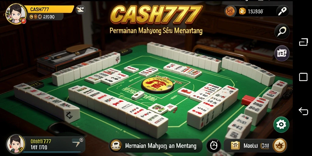 Screenshot gameplay CASH777 menampilkan keseruan permainan Mahjong.