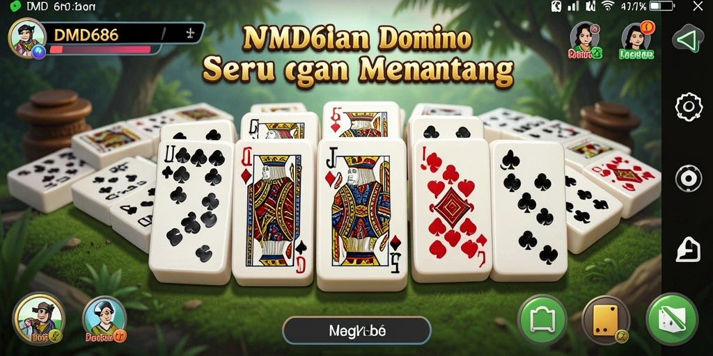 Tampilan screenshot utama DMD686 yang seru dan menantang dalam permainan Domino.