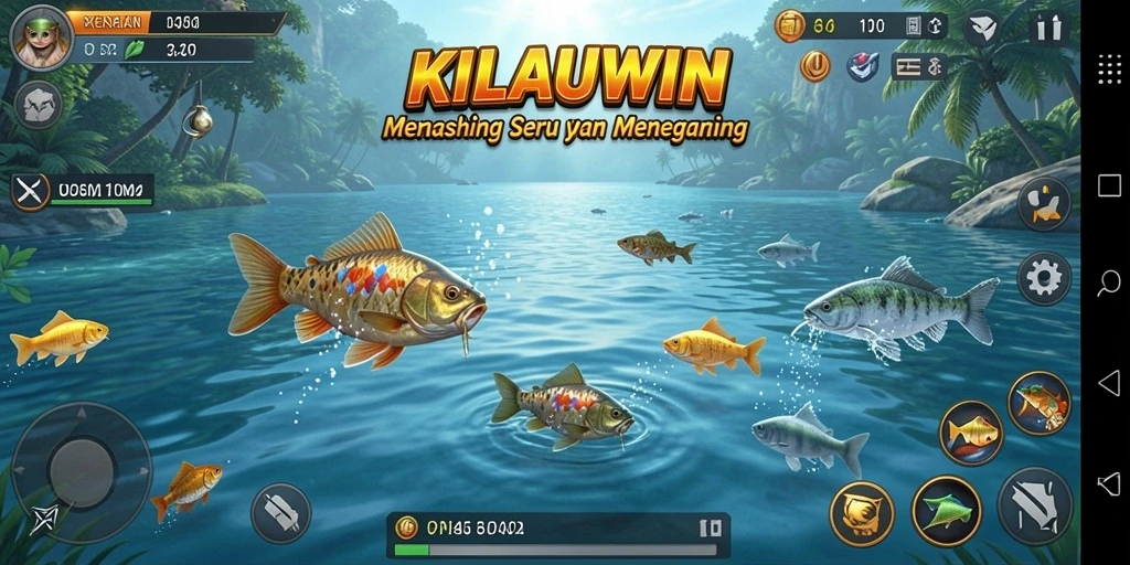 Screenshot KILAUWIN menampilkan gameplay memancing yang seru dan realistis.