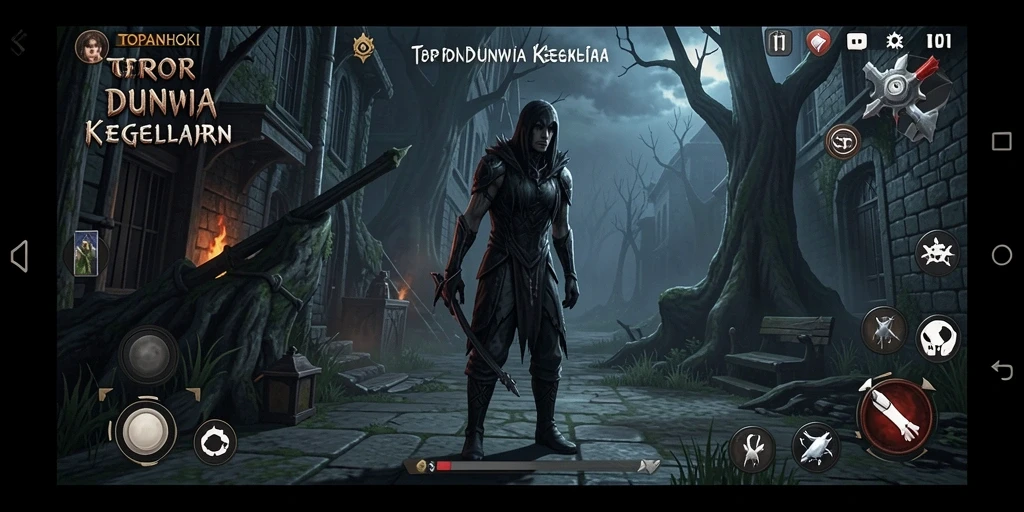 Screenshot menunjukkan ketegangan dalam gameplay horor yang mencekam.