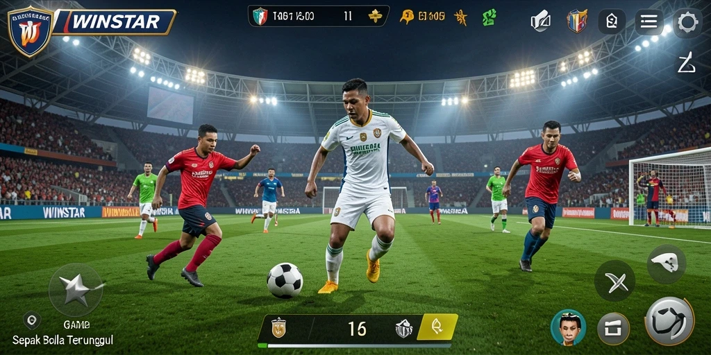 Tampilan gameplay WINSTAR yang seru dan mendebarkan.